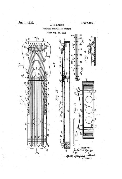 Patent drawing - US patent 1697396 (1929-01-01, filed in 1923-08-23 ...