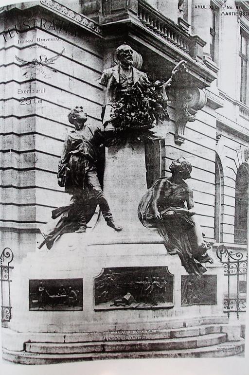 Original monument to E. Carada , Sculptor E.H. Dubois, monument, sculpture, e carada, eh dubois, classical figure, art, black and white photograph