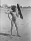 Arrernte boy with toy shield