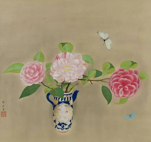 速水御舟《昆虫二題 粧蛾舞戯》1926（大正15）年、山種美術館、東京
