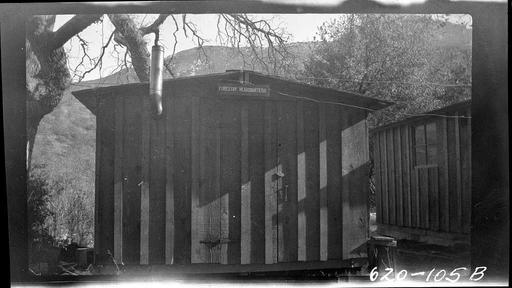 Gebäude und Versorgungseinrichtungen, ursprüngliches Forstamt., forestry office, building, architecture, two story, porch, sign, black and white photograph