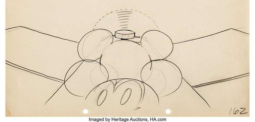 Plane Crazy Minnie Mouse and Mickey Mouse Animation Drawing Original Art (Walt Disney, 1928 1-1, mickey mouse, minnie mouse, animation, airplane, cartoon, walt disney