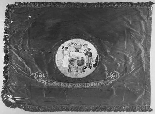 The original Idahoan state flag from the 1920s, idaho, state flag, state seal, flag, seal, blue field, 1920 s