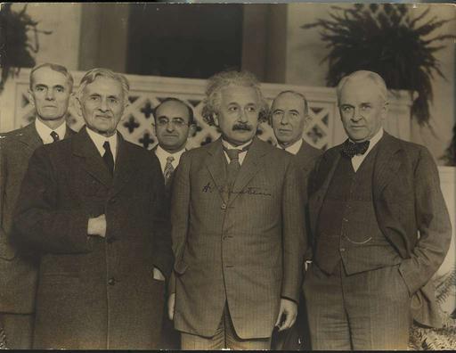 Portrait of Albert Einstein and Others (1879-1955), Physicist - Original, albert einstein, physicist, portrait, group photo, science, relativity
