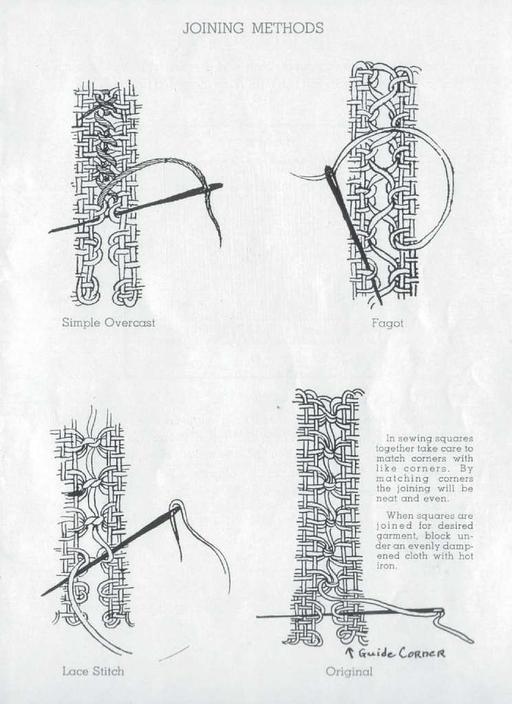 Original Loomette Weaves (1937), pin weaving (page 16, joining methods), loomette, weaving, pin weaving, 1937, joining methods, craft, textile art