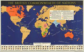 Карта мира 1942 года с изображением Британского Содружества наций - PICRYLПоиск в мировом общественном достоянии