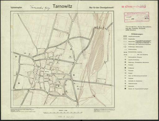 Tarnowitz - Verkehrsplan - Public domain map - PICRYL - Public Domain ...