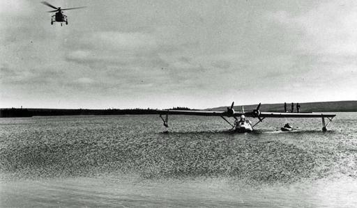 PBY-5A and HNS-1 USCG at Gander Lake 1946 - PICRYL - Public Domain ...