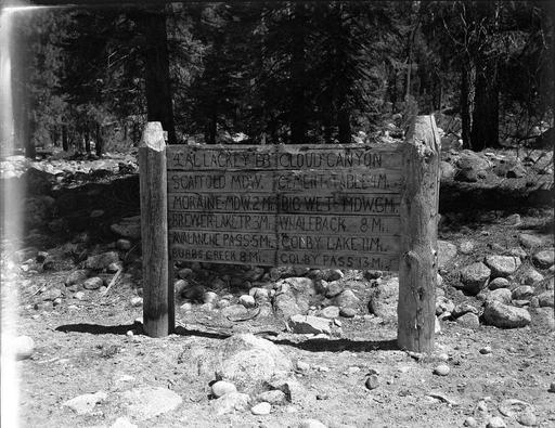 Signs, Old hand-made trail signs at Scaffold Meadow. - PICRYL - Public ...