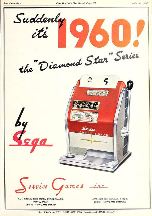 Sega - Suddenly it's 1960 - Diamond 4 Star slot machine