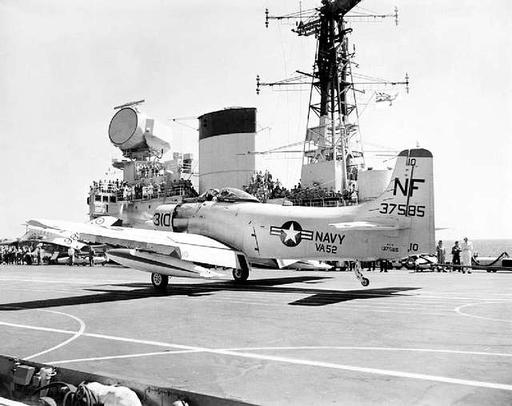 AD-6 of VA-52 landing on HMS Victorious (R38) 1961 — PICRYL