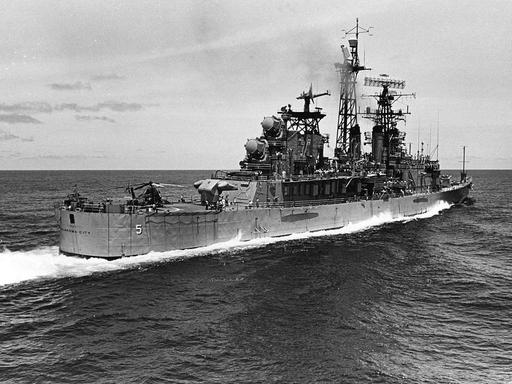 USS Oklahoma City (CLG-5) underway in the South China Sea