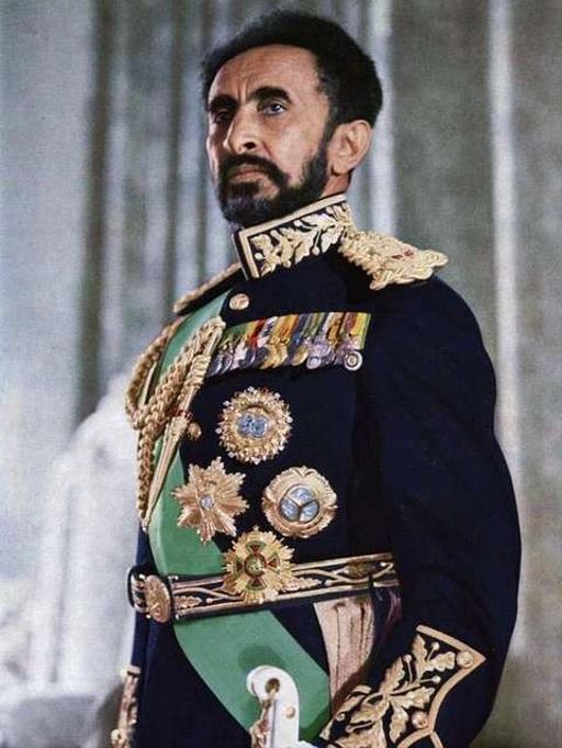 Haile Selassie in full dress (cropped) — PICRYL - Public Domain