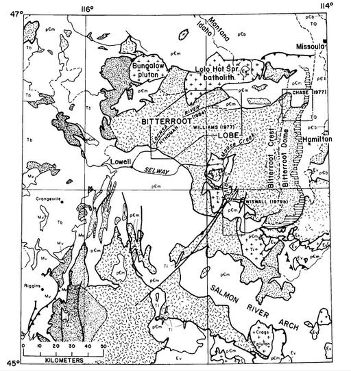 Bitterroot Lobe of the Idaho Batholith geologic map - PICRYL - Public ...