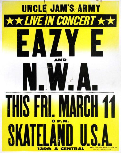 Uncle Jam's Army - Eazy-E and N.W.A. 1988 Skateland… — PICRYL