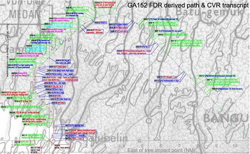 Flight path of Flight 152 with CVR transcript - PICRYL - Public Domain ...