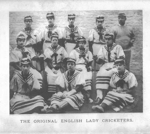 The Original English Lady Cricketers RedLillywhite1890, cricket, women, team, sport, 1890, red lillywhite, original english lady cricketers, group portrait