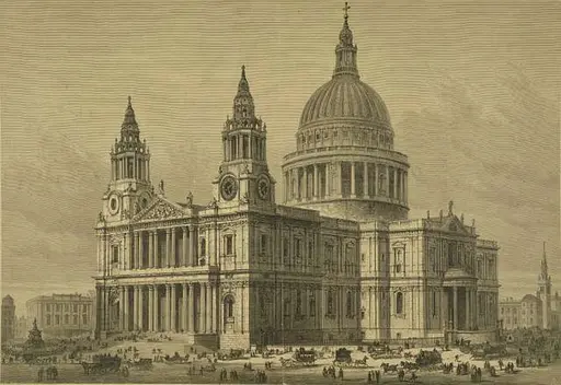 North West View of the Cathedral Church of St. Paul,… — PICRYL