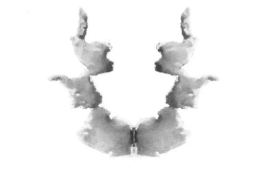 Rorschach blot 05 - Public domain portrait drawing — PICRYL