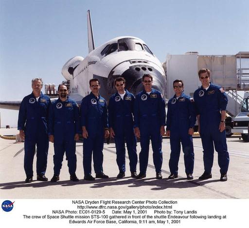 The crew of Space Shuttle mission STS-100 gathered in… — NARA and DVIDS ...