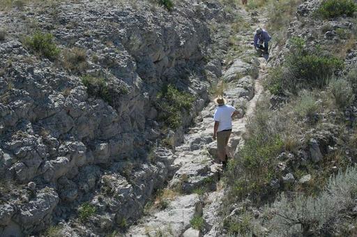 These deep ruts through solid rock were cut by emigrant… — PICRYL ...