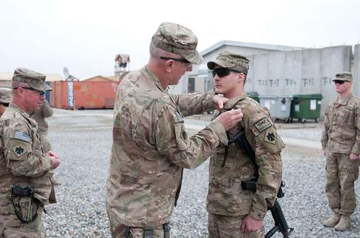 Task Force Thunderbird Commander, Col. Joel Ward, personally - PICRYL ...