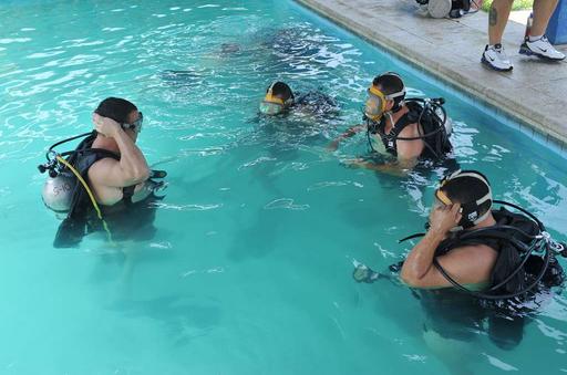 U.S. Navy Diver 1st Class Robert Roloff, assigned to - PICRYL - Public ...