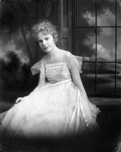 Original glass plate negative is from the J. C. Knowles Collection, PhC.182, State Archives of North Carolina. (8720642439), portrait, early 20th century, fashion, vintage photography, southern belle