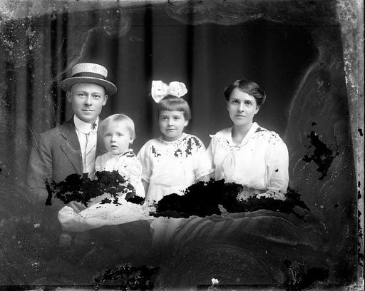 Original glass plate negative is from the J. C. Knowles Collection, PhC.182, State Archives of North Carolina. (8721761978), family portrait, early 20th century, studio photography, historical photo, north carolina