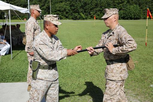 Sgt. Maj. Russell A. Strack (right), the incoming sergeant — NARA and ...
