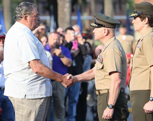 Former U.S. Marine Corps Sgt. James A. Reeves receives — NARA and DVIDS ...