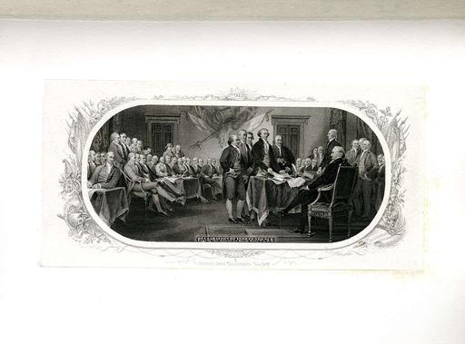BEP-GIRSCH-Declaration of Independence (Trumbull) reduced original, declaration of independence, continental congress, american revolution, founding fathers, independence hall, john trumbull, committee of five, signing, history, politics, government