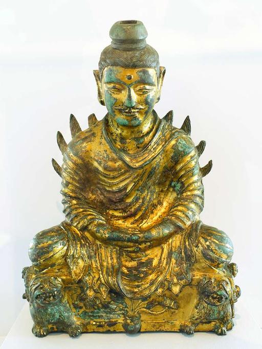 Seated Buddha Shakyamuni in Meditation with Flaming… — PICRYL