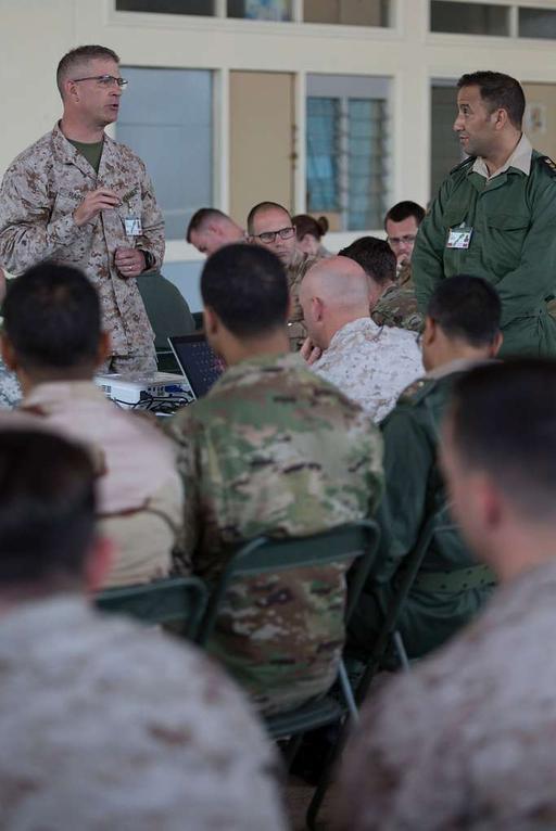 Marine Col. Joseph Raftery (left), commander of the - PICRYL - Public ...