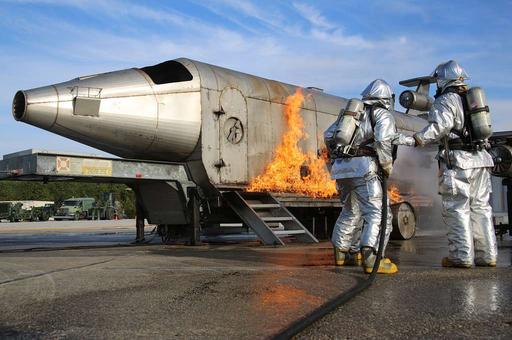 Aircraft rescue and firefighting Marines with Marine - PICRYL - Public ...