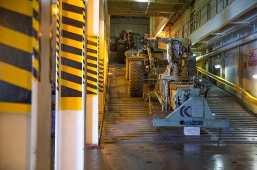 U.S. Marine Corps RTCH-RT 240 Kalmars are stored inside — NARA and ...