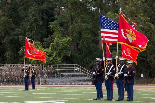 U.S. Marines with color guards from various units display - NARA ...
