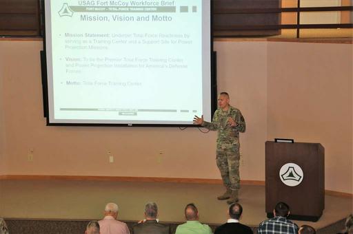 Garrison Commander Col. David J. Pinter Sr. provides - PICRYL - Public ...