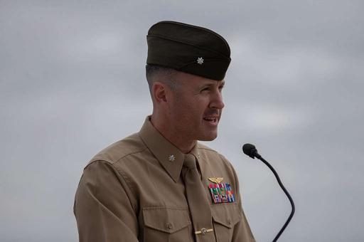 U.S. Marine Lt. Col. Andrew Rundle speaks to Marines, - NARA & DVIDS ...