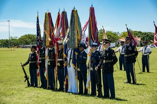 Service stripes on the service dress blue uniforms — NARA and DVIDS Public Domain Archives