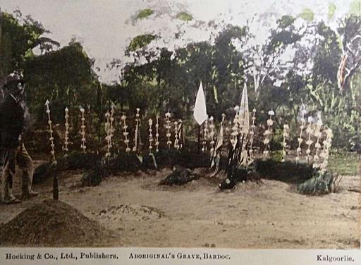 Das Grab der Aborigines, Bardoc - um 1900, aboriginal grave, bardoc, western australia, indigenous australians, grave, circa 1900, indigenous culture, australian history