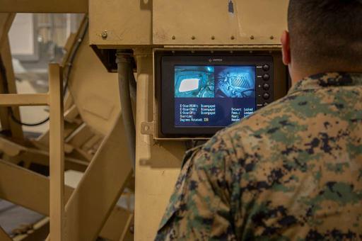 A U.S. Marine with the Deployment Processing Command, - PICRYL - Public ...