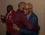 Retired U.S. Air Force Tech. Sgt. Stevie Carmack embraces