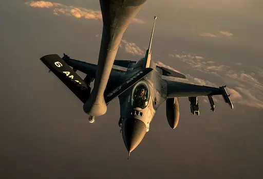 An F-22 Raptor, assigned to the 27th Fighter Squadron, — PICRYL