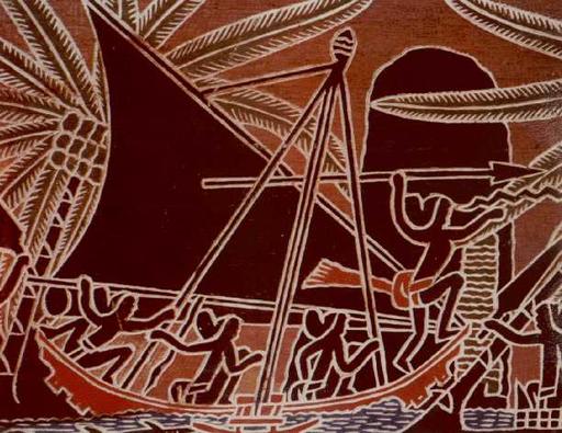 Detail of Palauan Storyboard Carving 2 — PICRYL - Public Domain