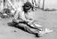 Queensland State Archives 1366 A native preparing for a war dance at Palm Island c 1935