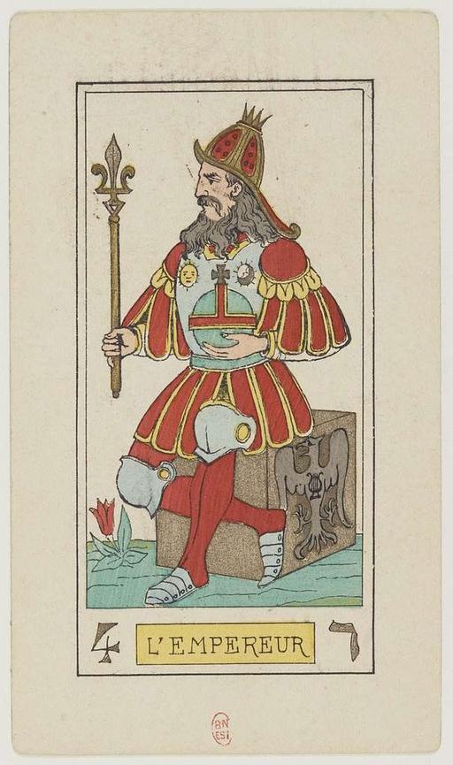 TARO様 04 L'Empereur, Oswald Wirth Tarot Deck 1889 BnF — PICRYL - Public