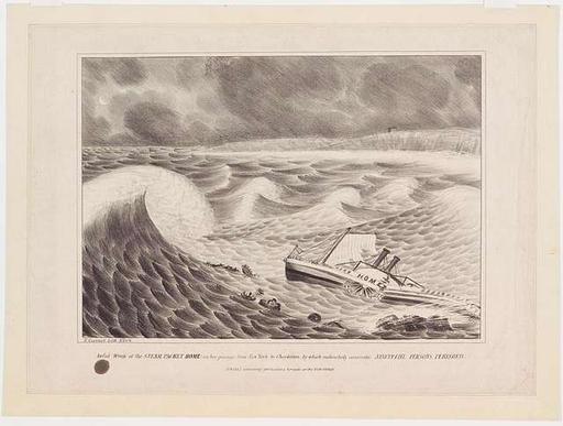 Awful wreck of the steam packet Home (original), steam packet, home, wreck, shipwreck, maritime disaster, sea, coast