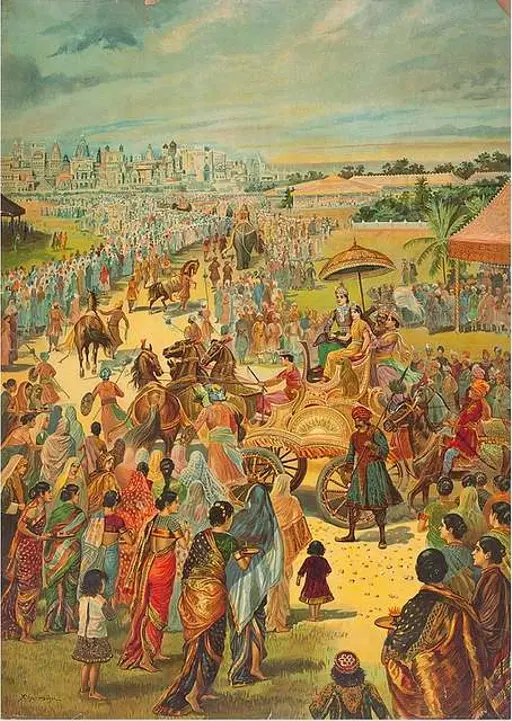 The Wedding Procession of Rama from the Mewar Ramayana,… — PICRYL