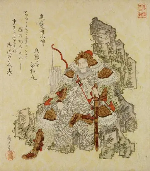 武甕槌神 Takemikazuchi by Hokusai 絵本武者部類 — PICRYL - Public